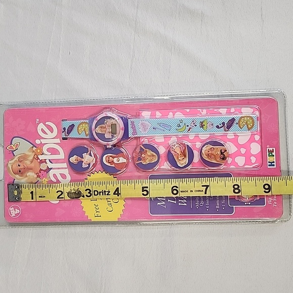 Vintage Barbie Kids Multi-Lens Watch Pink and Blue Band Collectible for Adults - Picture 2 of 8